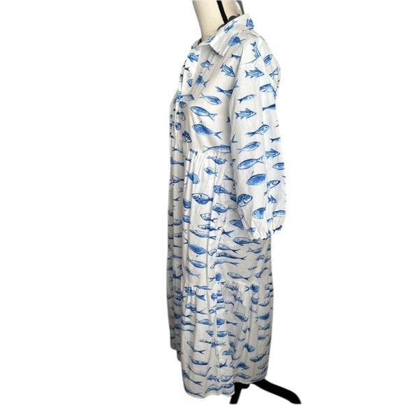 Maeve Bettina Tiered Shirt Dress – Size Small 100% cotton. A few faint stains - Picture 10 of 15